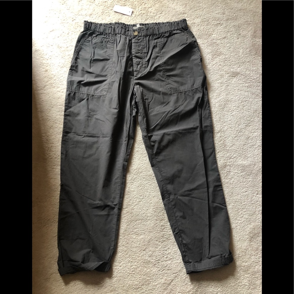 Lou & Grey Gray Poplin Pants